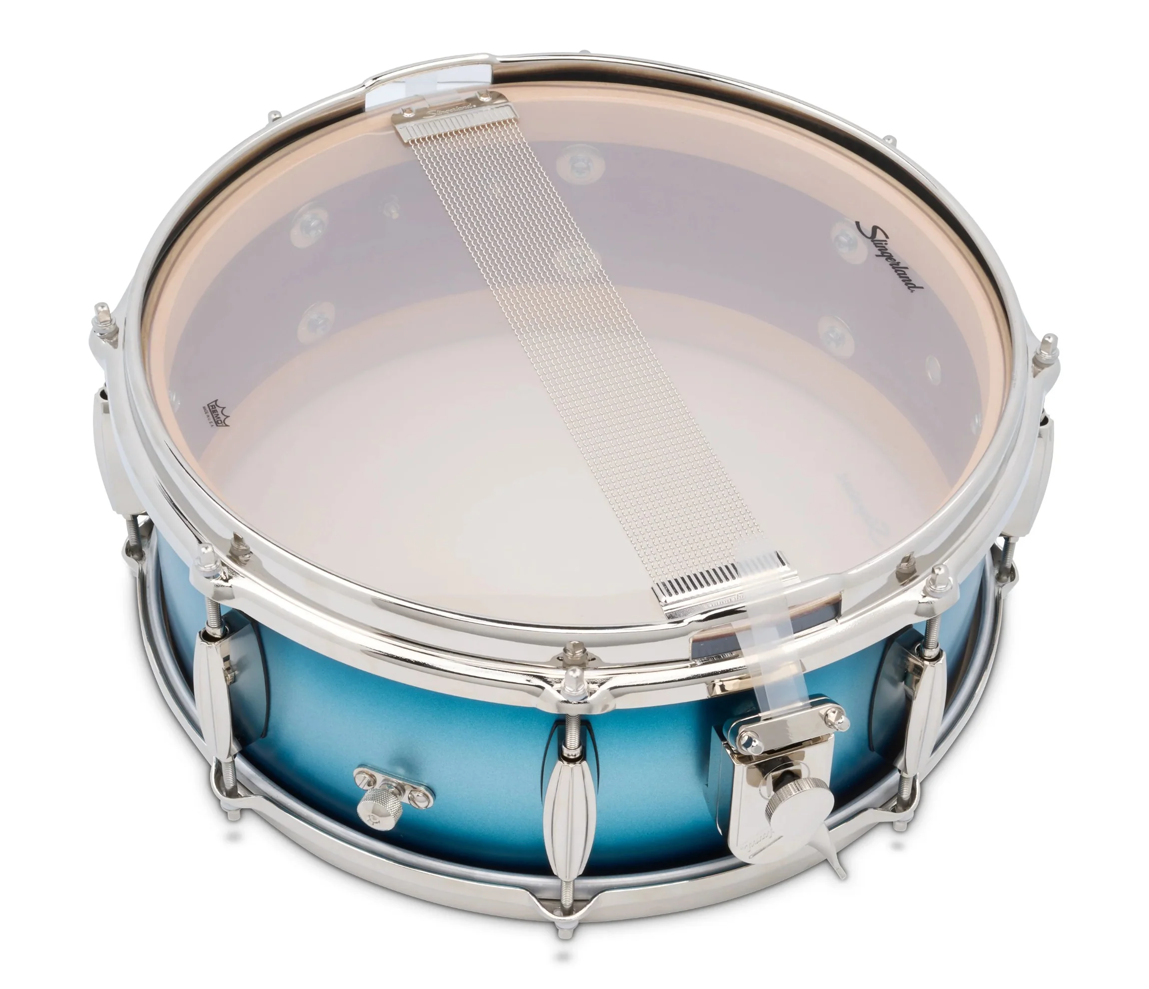 Slingerland Radio King Artist 14" x 5.5" Snare Drum in Blue and Silver Lacquer - Image 5