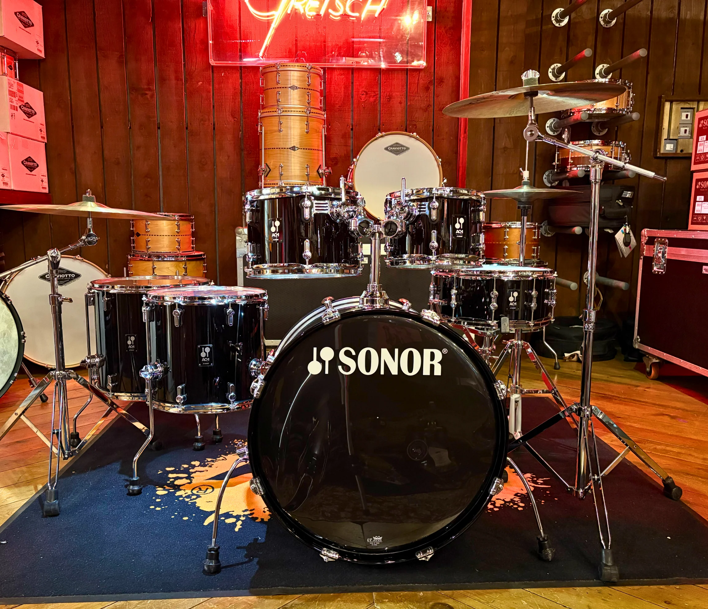 Sonor AQ1 Stage Set 5-Piece Shell Pack in Piano Black - Image 2