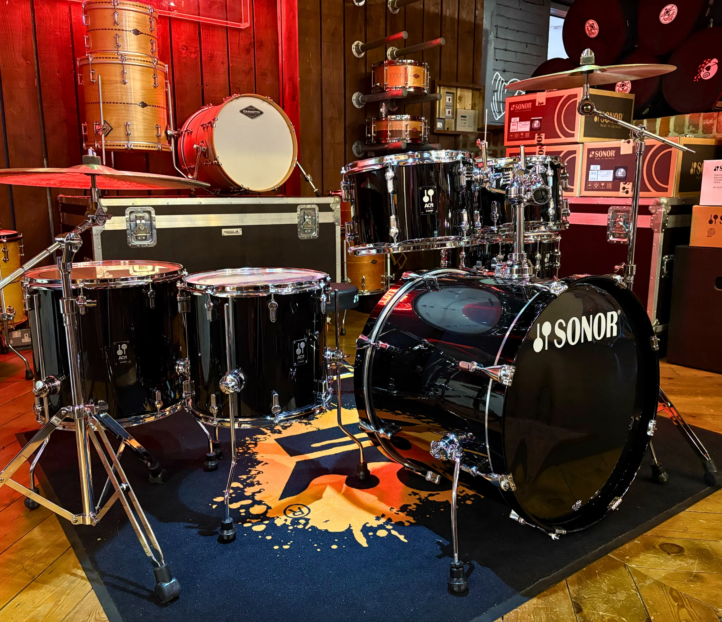 Sonor AQ1 Stage Set 5-Piece Shell Pack in Piano Black - Image 3