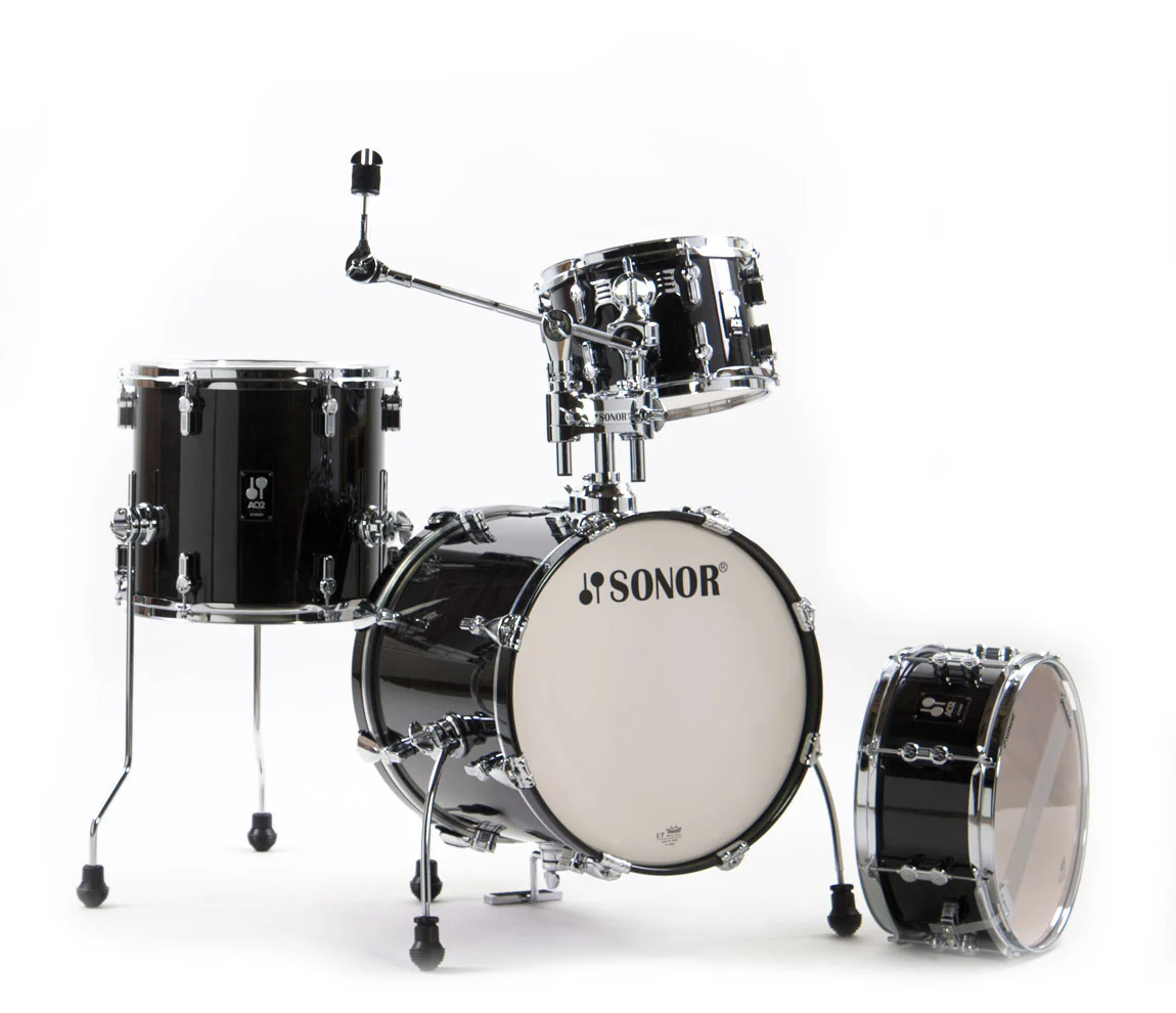 Sonor AQ2 Safari Set 4-Piece 16" Shell Pack in Transparent Stain Black - Image 2