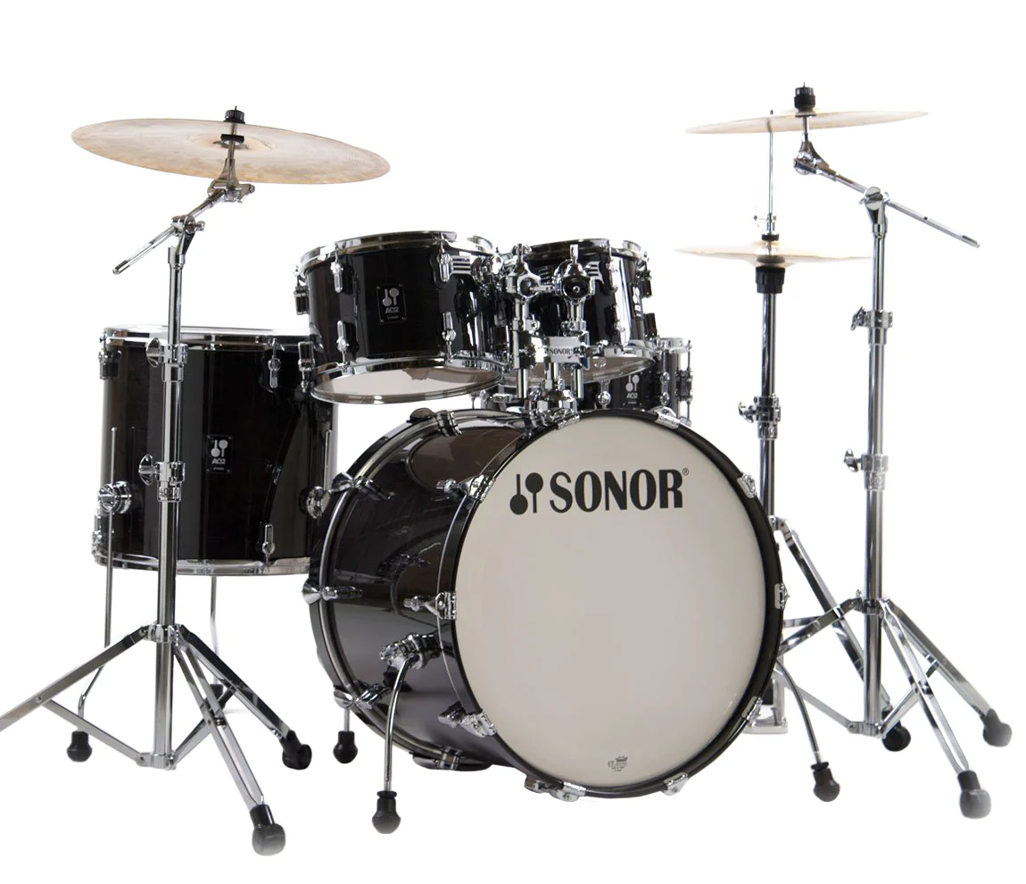 Sonor AQ2 Stage Set 5-Piece 22" Shell Pack in Transparent Satin Black - Image 3