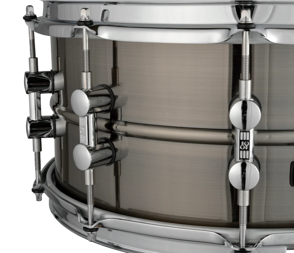 SONOR Kompressor 13" x 7" Brass Snare Drum in Plated Black Nickel - Image 4