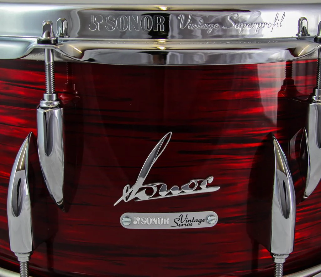 Sonor Vintage Series 14" x 5.75" Snare Drum in Vintage Red Oyster - Image 3