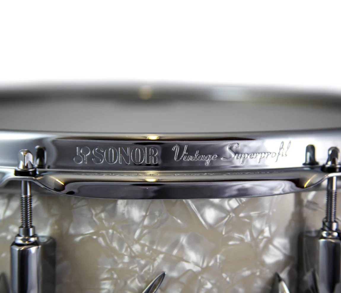 Sonor Vintage Series 14" x 6.5" Snare Drum in Vintage Pearl - Image 10