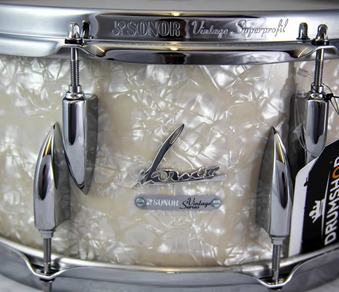 Sonor Vintage Series 14" x 6.5" Snare Drum in Vintage Pearl - Image 3
