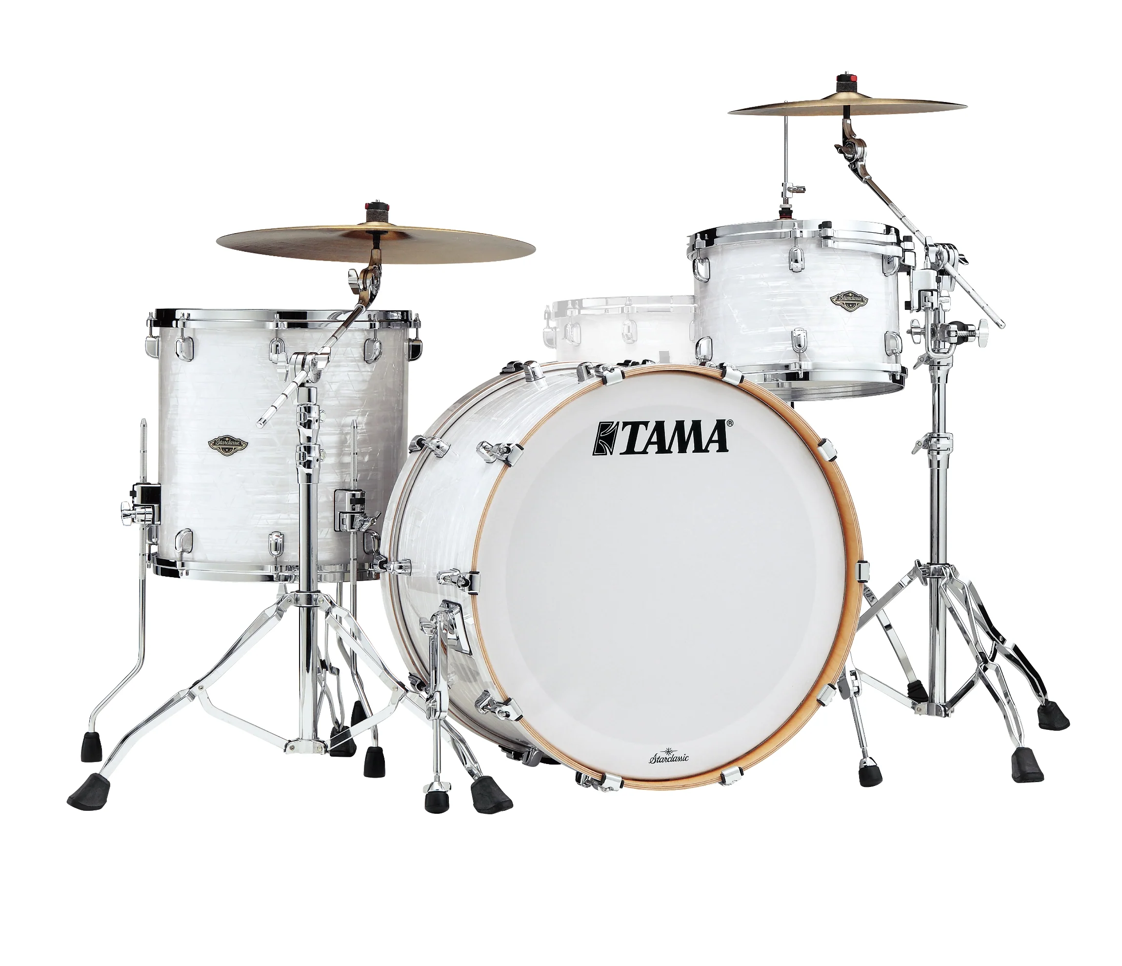 Tama Starclassic Walnut/Birch 24" 3-Piece Shell Pack in White Pearl
