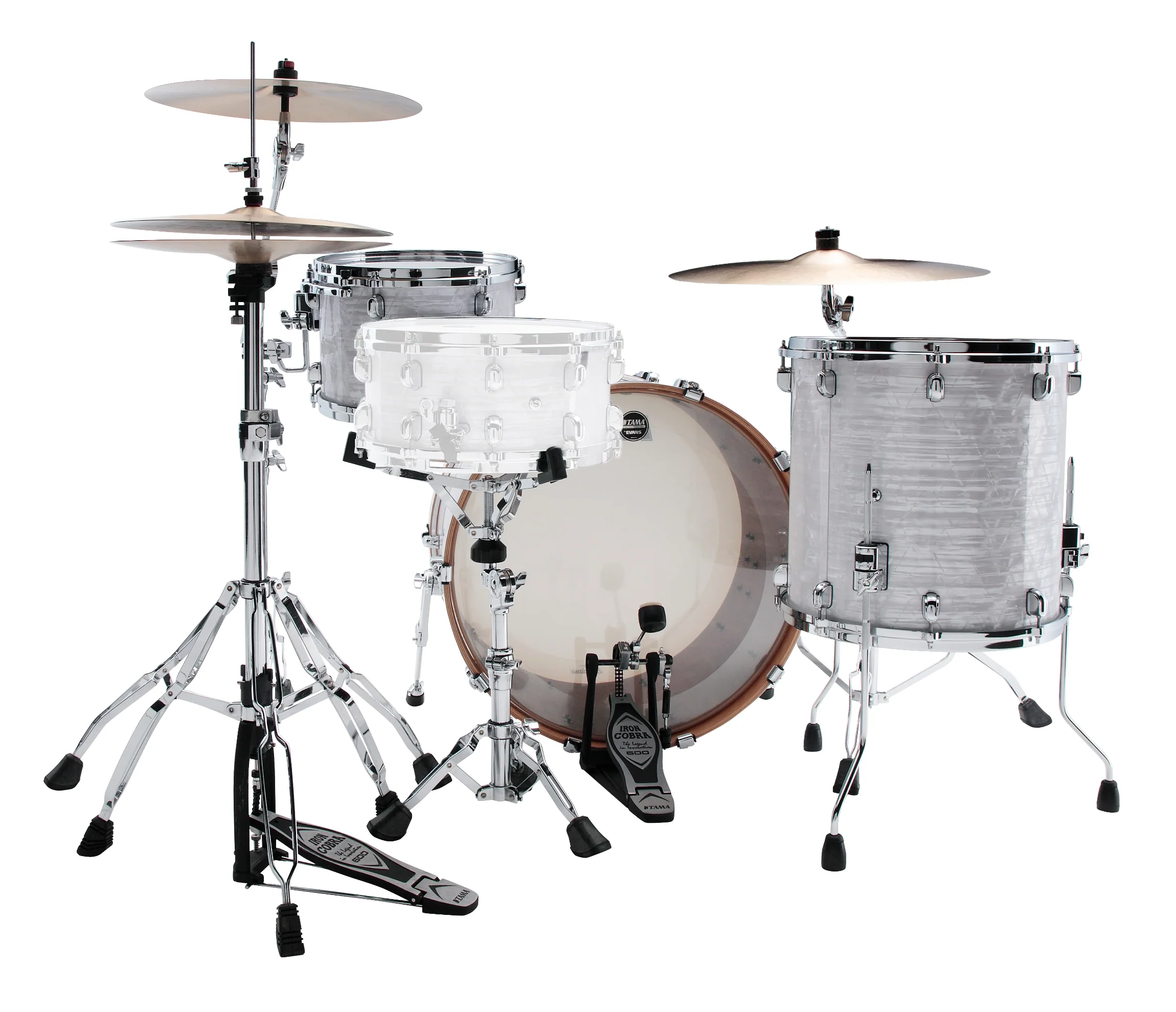 Tama Starclassic Walnut/Birch 24" 3-Piece Shell Pack in White Pearl - Image 3