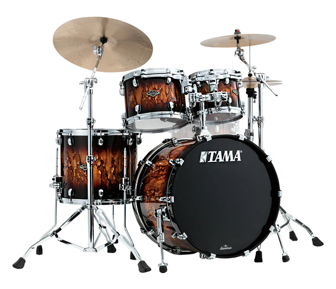 TAMA Starclassic Walnut/Birch 4-piece Shell Pack in Lacquer Molten Brown Burst