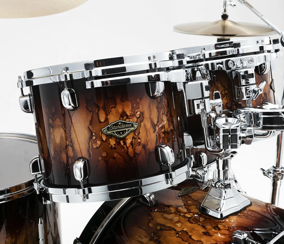 TAMA Starclassic Walnut/Birch 4-piece Shell Pack in Lacquer Molten Brown Burst - Image 2