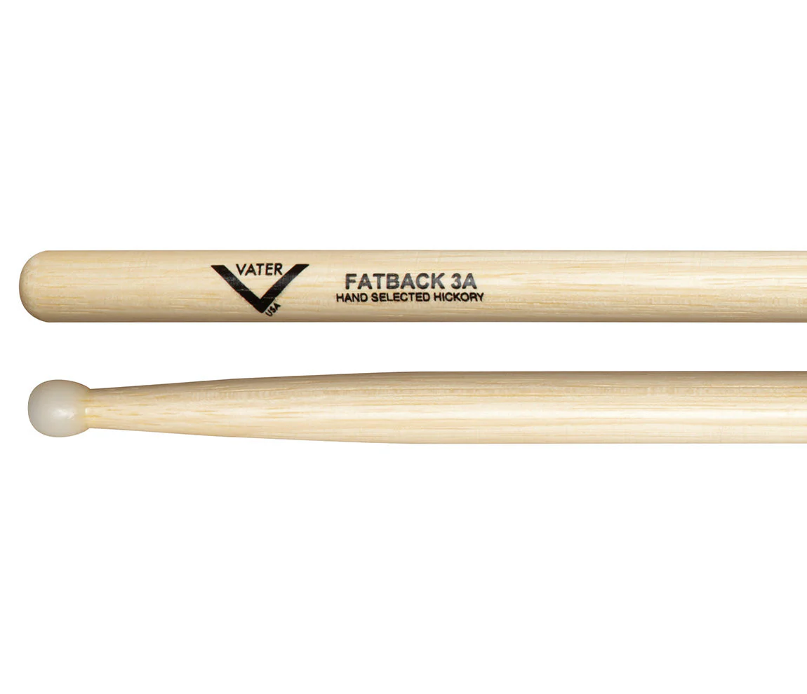 Vater 3A Fatback Nylon Tip American Hickory Drumsticks