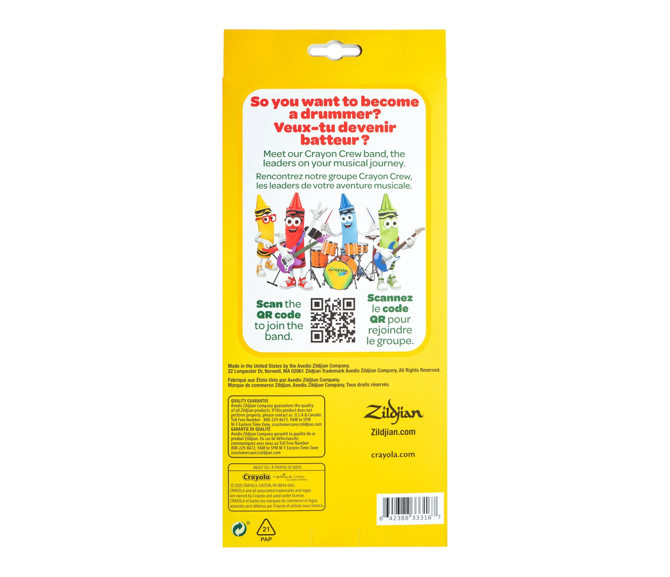 Zildjian x Crayola 6 Multi Colour Drumsticks & Pad - Image 4